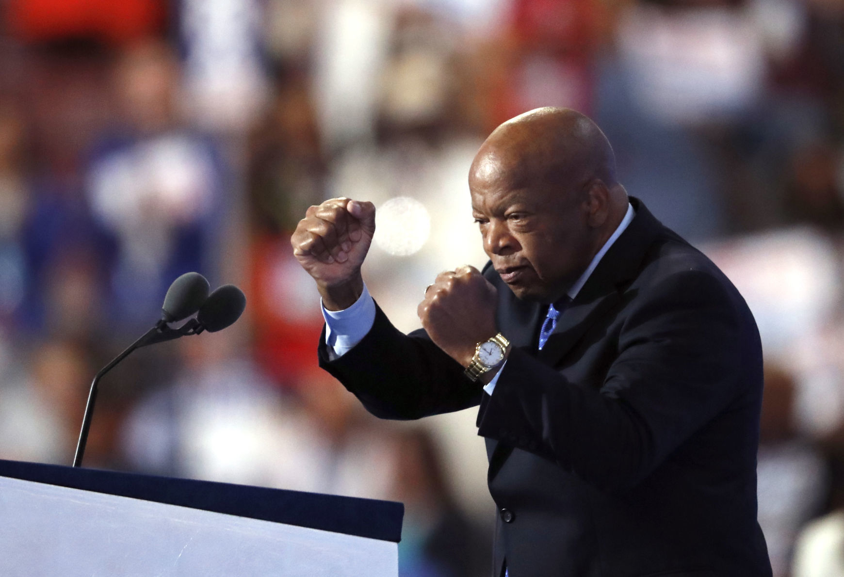 Lewis seconds the nomination of Hillary Clinton for president in 2016